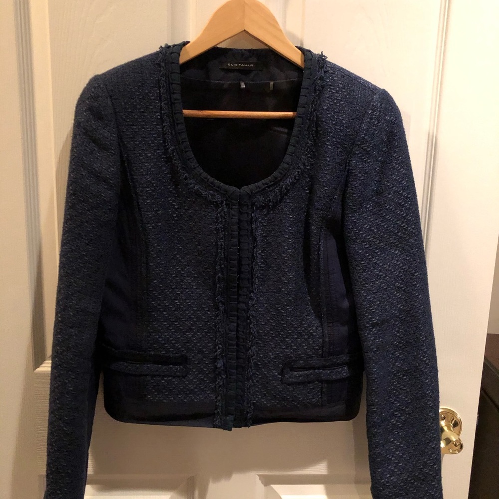 Elie Tahari Navy jacket small